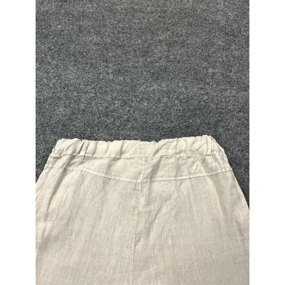 Linen Coastal Beach Resort Rustic Pants M Coastal Boho Minimalist Italy Vacation - Picture 5 of 11